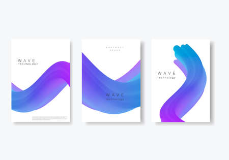 Vector wave abstract background. Design brochure template.のイラスト素材