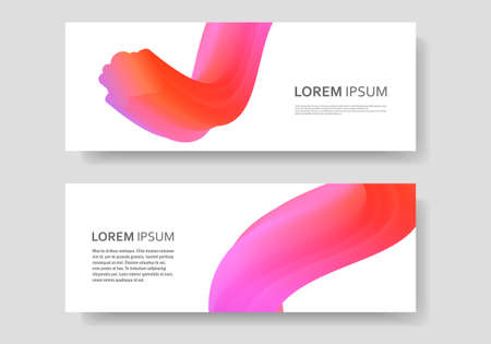 Vector wave abstract background. Design banner template.のイラスト素材