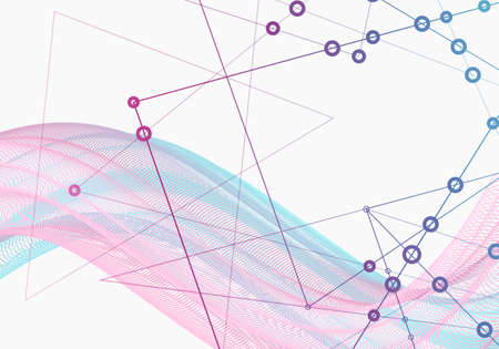 Internet connection geometric shapes. Vector graphic design.のイラスト素材