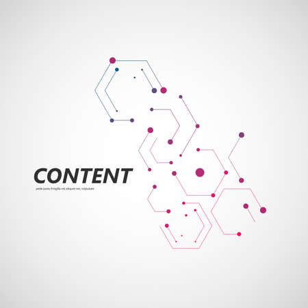 Line and dots connect.のイラスト素材