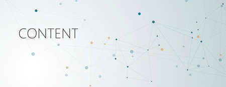 Vector horisontal template with modern design. Abstract geometric pattern, connections dots and...