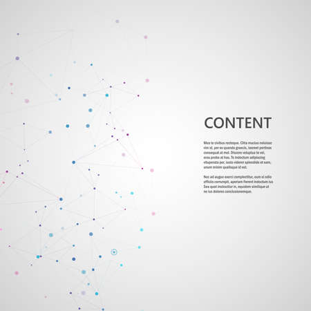 Lines connecting creative grid points on surface. Abstract cover background.のイラスト素材