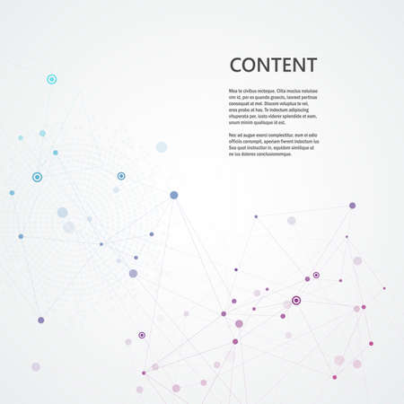 Abstract polygonal structure with connecting dots and linesのイラスト素材