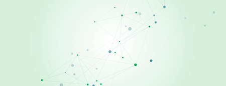 Scientific polygonal horisontal background with abstract connecting dots and lines