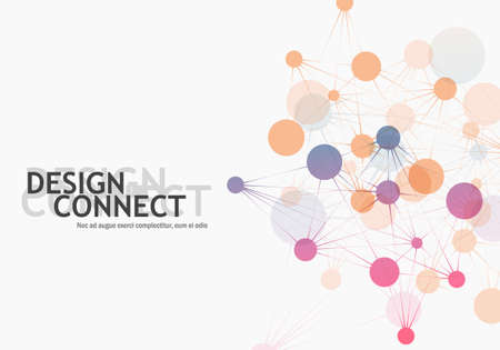 Abstract molecular connection and technology network cells.のイラスト素材