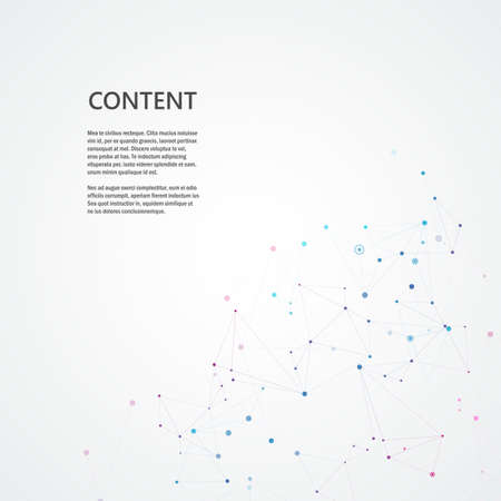 Lines connecting creative grid points on surface. Abstract cover backgroundのイラスト素材