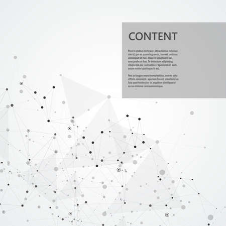 Geometric background with connected abstract shapes.のイラスト素材