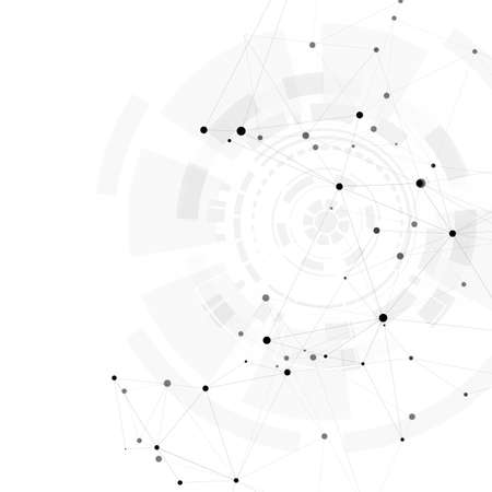 Vector abstract polygonal social network and creative background.のイラスト素材