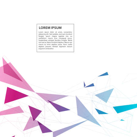 Vector abstract geometric background and techno style triangle patternのイラスト素材