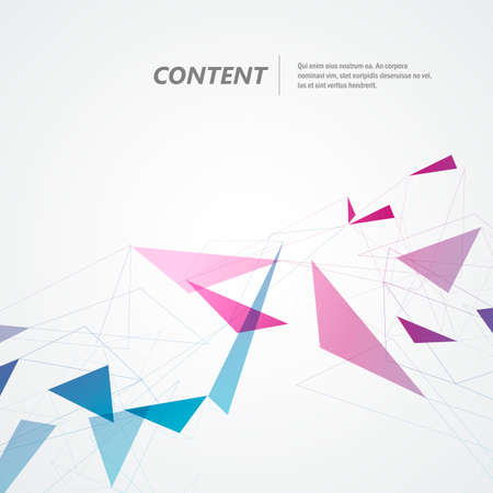 Vector abstract geometric background and techno style triangle patternのイラスト素材