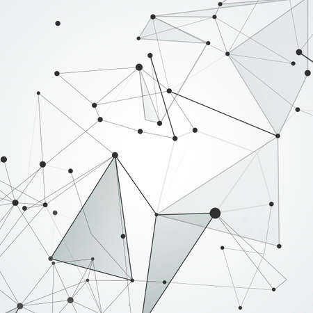 Molecules concept design with connecting dots and lines, neurons and nervous system.