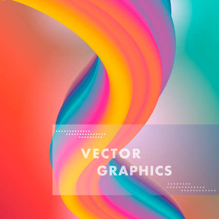 Creative design with flow shape and liquid wave vector illustration.のイラスト素材