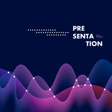 Modern design with dynamic color elements on dark background