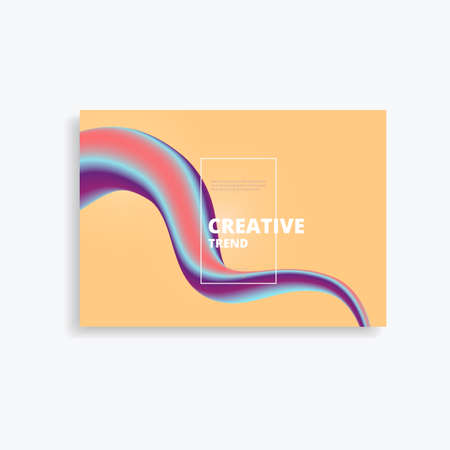 Geometric vector background with bright colors and dynamic wave beautiful concept.のイラスト素材