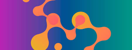 Banner background with abstract connected shapesのイラスト素材