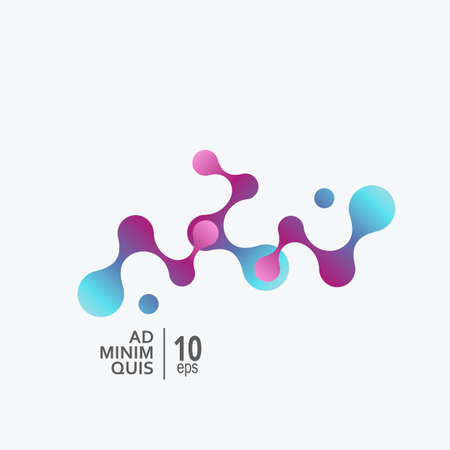 Molecule science connect icon on white background. Vector illustrationのイラスト素材