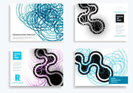 Vector illustration design layout covers design templates brochure. Technology and biotechnology and science backgroundのイラスト素材