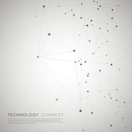Modern vector design with connect elements of molecular bondsのイラスト素材
