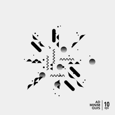 Vector colored minimalistic geometrical composition with futuristic styleのイラスト素材