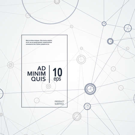 Vector Abstract Molecular Connection. Technology design for Medicine, Biology, Chemistry, Technologyのイラスト素材