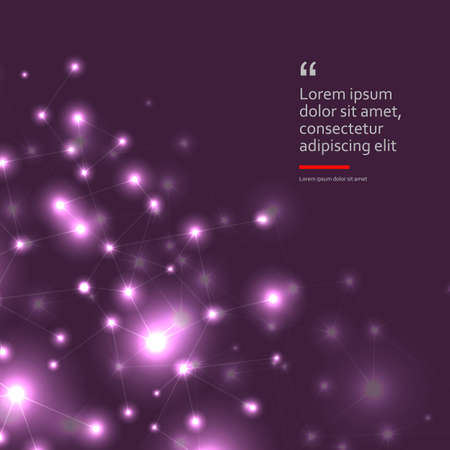 Vector abstract connecting dots and lines. Gradient colored background.のイラスト素材