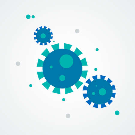 Bacterial vector virus icon. Isolated vector illustration. Virus abstract background. Coronavirus...