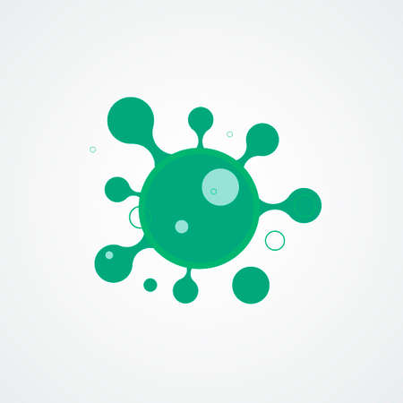 Flat virus icon for medical design. Health safety concept. Vector illustration. Concept design. Flat vector backgroundのイラスト素材