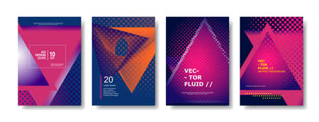 Minimal Vector covers design. Cool halftone gradients. Future Poster template.のイラスト素材