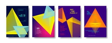 Minimal Vector covers design. Cool halftone gradients. Future poster template.