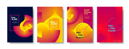 Minimal Vector covers design. Cool halftone gradients. Future poster template.のイラスト素材