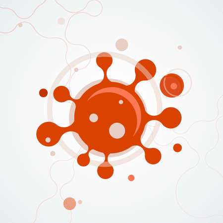 Coronavirus COVID-19 icon. Global pandemic alert. Vector illustrationのイラスト素材