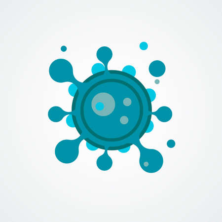 Abstract set with bacterial virus icon. Isolated vector illustration. 3d vector illustration. Virus abstract backgroundのイラスト素材
