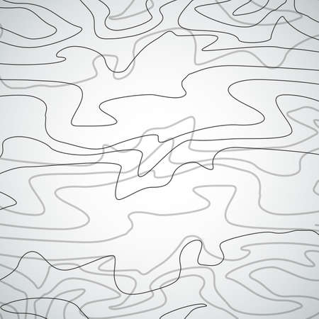 Vector chaotic wavy dark lines white backgroundのイラスト素材