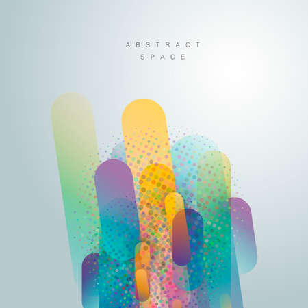 Abstract minimalistic vector poster. Simple design template of geometric placard. Concept with...
