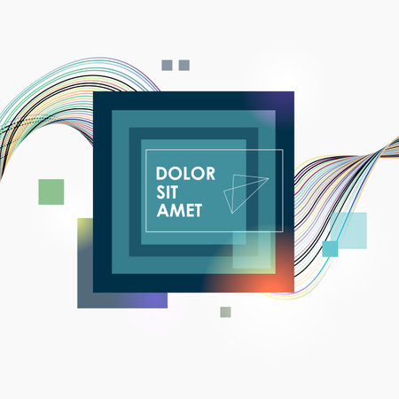 Illustration with blue smooth lines on whiteのイラスト素材