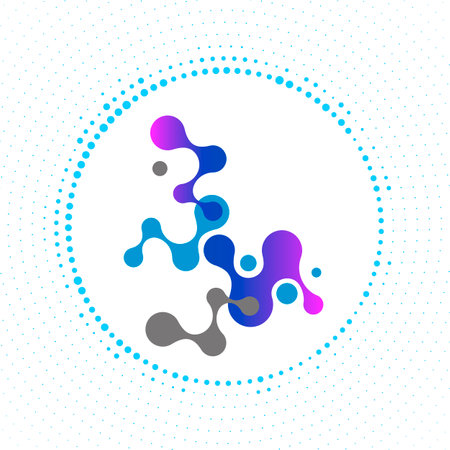 Molecular structure. Modern vector illustrationのイラスト素材