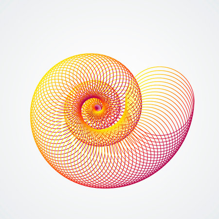 Abstraction with circles in paper background. Vector design templateのイラスト素材