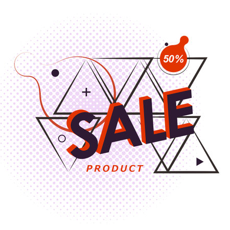 Modern business template for marketing design. Abstract geometric shape. Business brochure template. Sale discount banner. Advertising concept. Marketing business conceptのイラスト素材