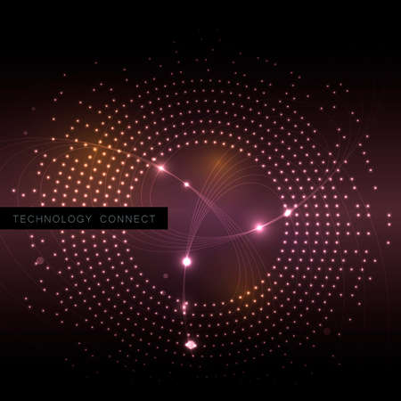 Abstract layout template with circle design on dark background. Symbol web template. Business card icon set. Business icon. Abstract vector texture. Abstract circle geometric shapeのイラスト素材