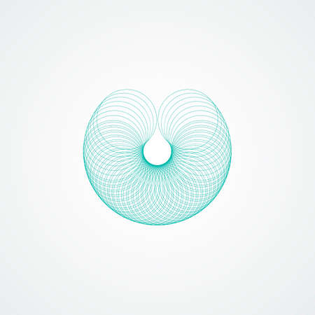 Circle connect twirl for banner design. Abstract art template. Futuristic design. Digital technology backdrop. Web, graphic, banner. White background textureのイラスト素材