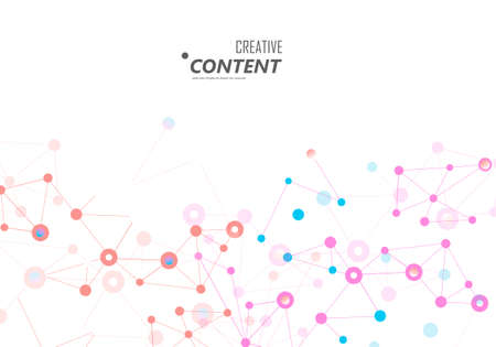 Molecule And Communication Backgroundのイラスト素材