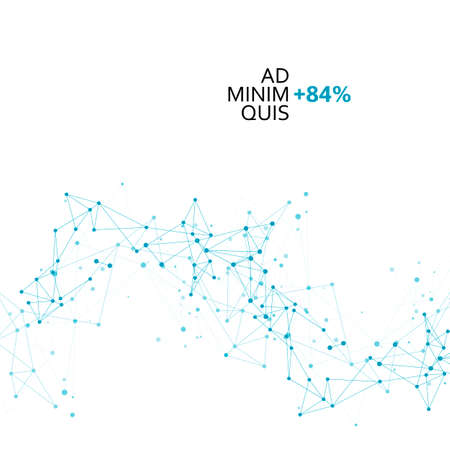 Abstract connection dots lines. Communication science technology background. Vector illustrationのイラスト素材