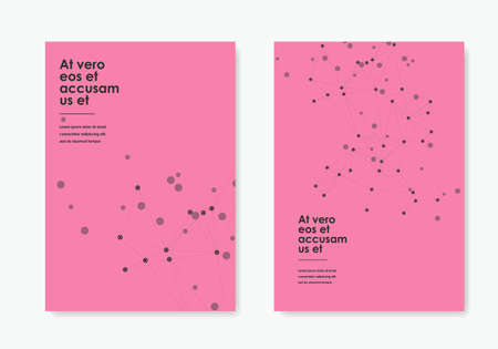 Network connection structure. Communication icon symbol. Vector cover design templateのイラスト素材