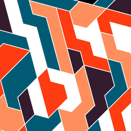 Vector geometric digital concept shapes. Geometric wallpaper template in retro color. Material...