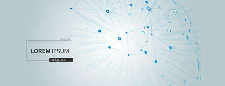 Modern connection illustration on light backdrop. Abstract graphic design template. Vector illustration template. Modern trendy vector art. Abstract vector backgroundのイラスト素材