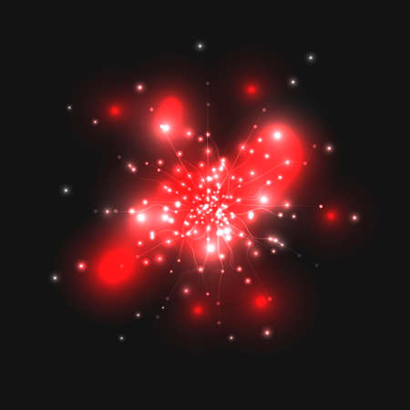 Space background with bright stars. Science cosmos abstract design. Vector galaxy illustrationのイラスト素材