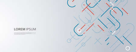 Business circuit drawing communication. Vector innovation connect circles. Digital dot elementsのイラスト素材