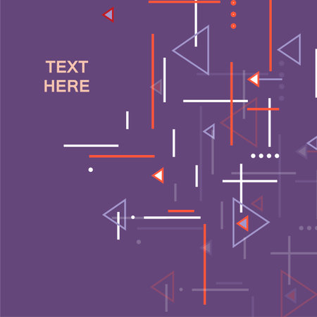 Abstract background with dynamic lines and triangles. Vector simple style design. Minimal backdrop illustrationのイラスト素材