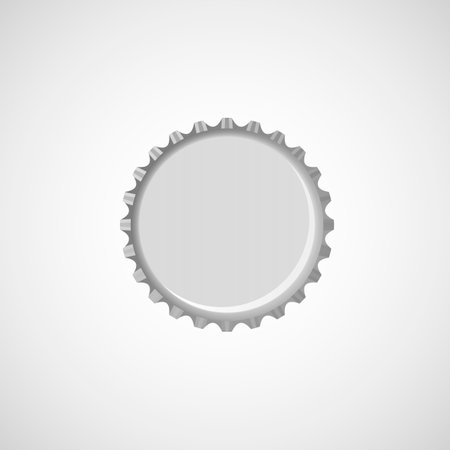 Flag bottle cap on white background. Abstract isolated vector illustrationのイラスト素材
