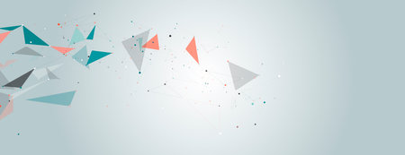 Abstract connection technology. Vector connect polygonal design. Social data community. Digital...